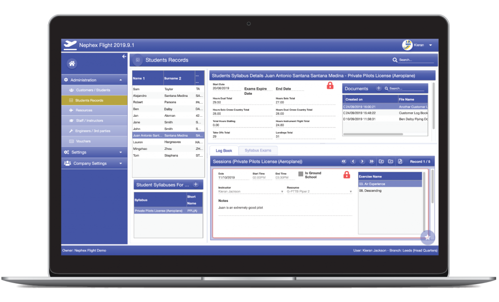 Nephex Flight | Flight School Management Software